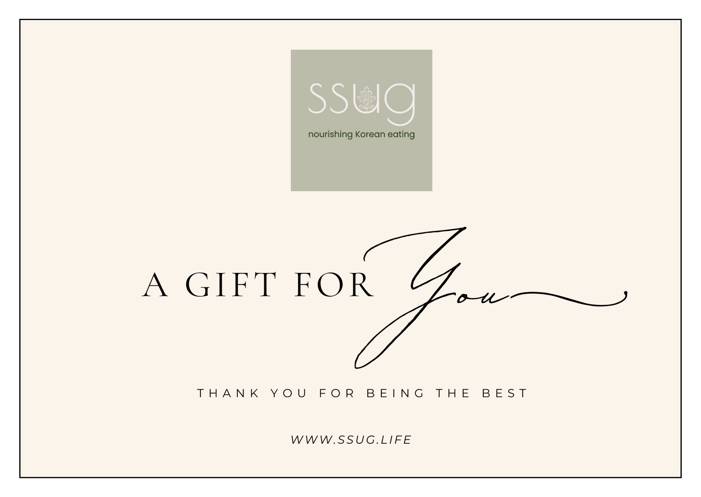 Ssug gift card